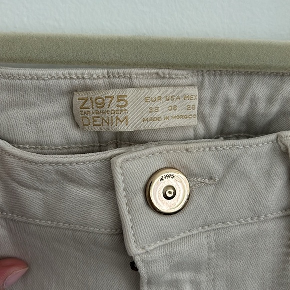 Zara Off White Super Stretch Skinny Jeans Size 6 NWT - Picture 3 of 8